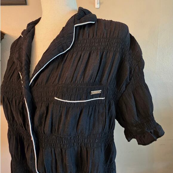 Jason Wu Women's Black Smocked Top SZ Medium - Picture 3 of 7